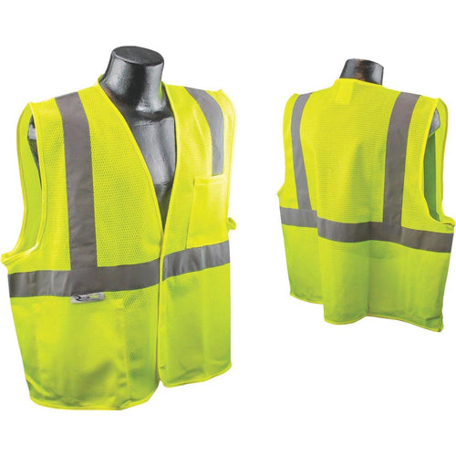 Radians Rad Wear ANSI Class 2 Hi Vis Green Safety Vest 3XL