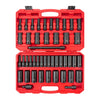 Tekton 1/2 Inch Drive Deep 6-Point Impact Socket Set with Case