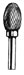 K-T Industries Solid Carbide Burs SG-1 1/4 Tree Pointed Nose 1/4 Shank