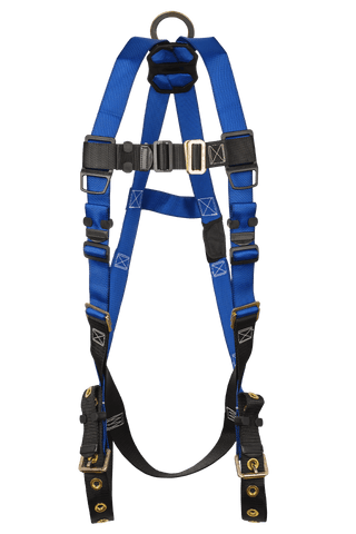 Fall Tech Contractor 1D Standard Non-belted Full Body Harness, Tongue Buckle Leg Adjustment