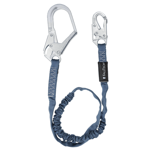 Fall Tech 6' Internal Energy Absorbing Lanyard, Single-leg with Steel Connectors